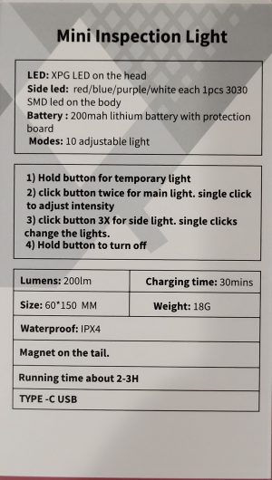 mini cylinder inspection light