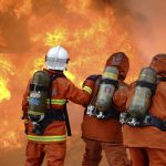 Croatian firefighters training in Fire