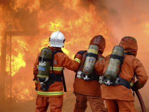 firefighters training in Fire